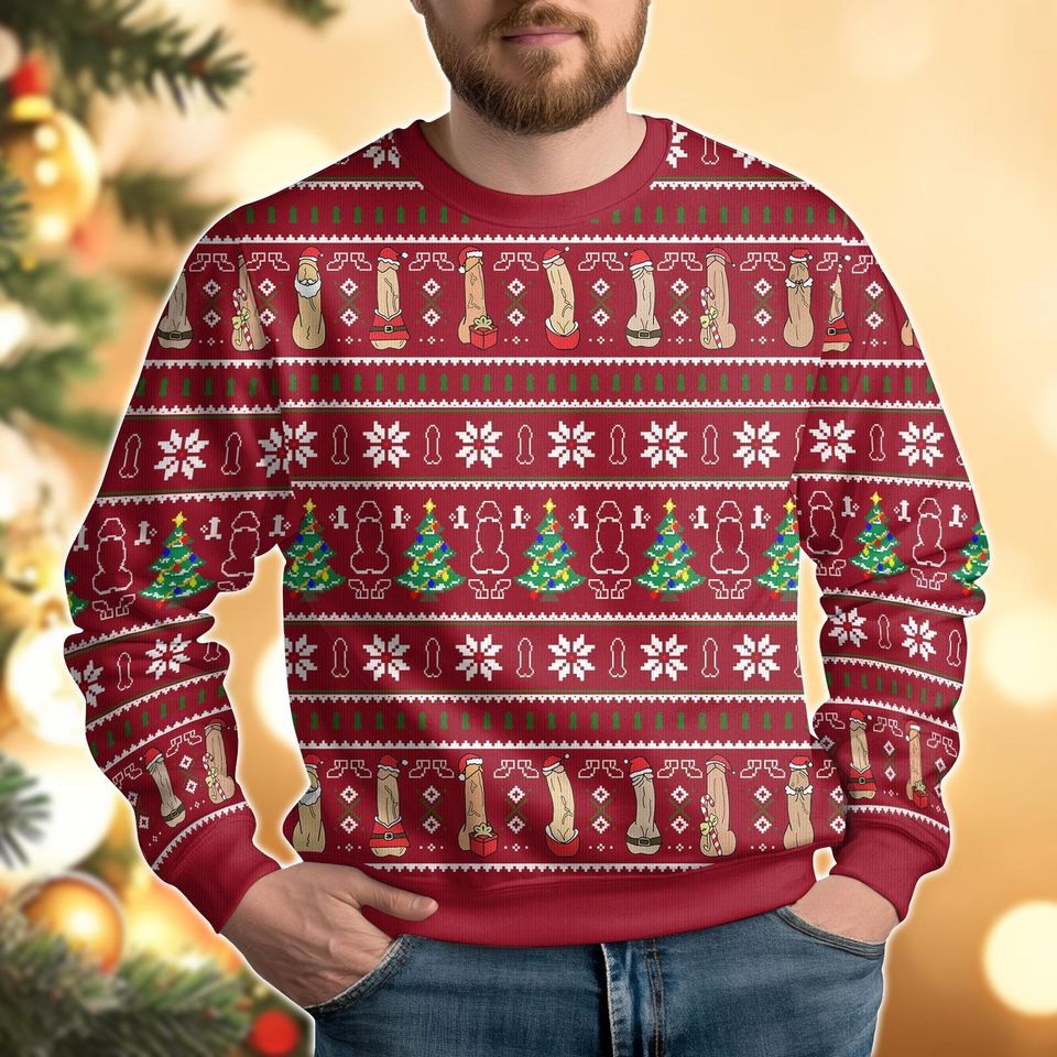 Naughty Dickmas Ugly Christmas Sweater, Christmas Ugly Sweatshirt