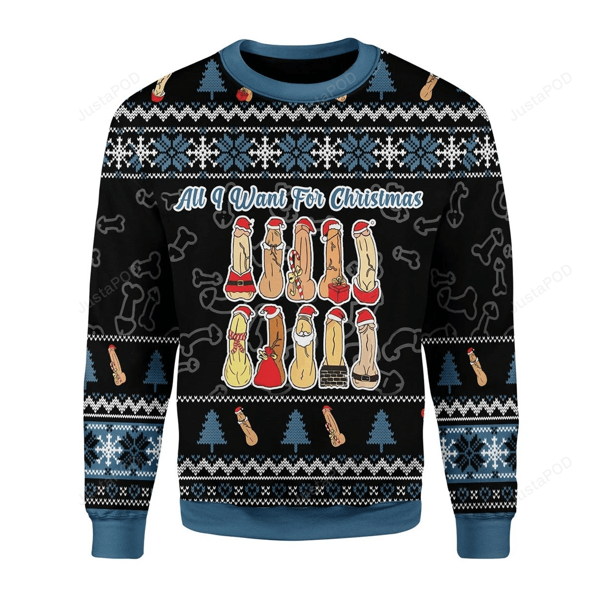 Naughty Ugly Christmas Sweater Adult 3D Funny Matching for family
