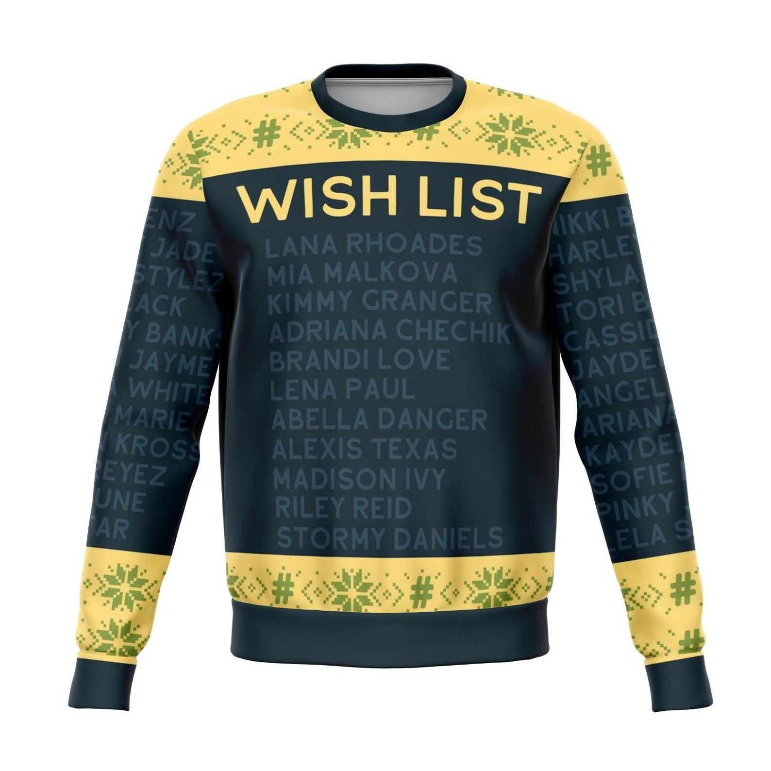 Naughty Wish List Ugly Christmas Sweater Adult 3D Funny Matching for family