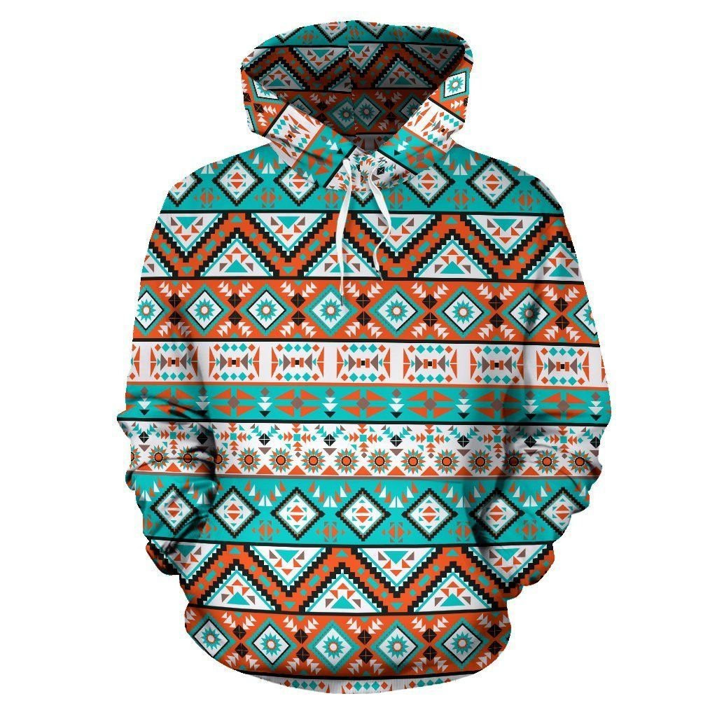 Navajo Style Print Pattern 3D All Over Print Hoodie, Zip Hoodie