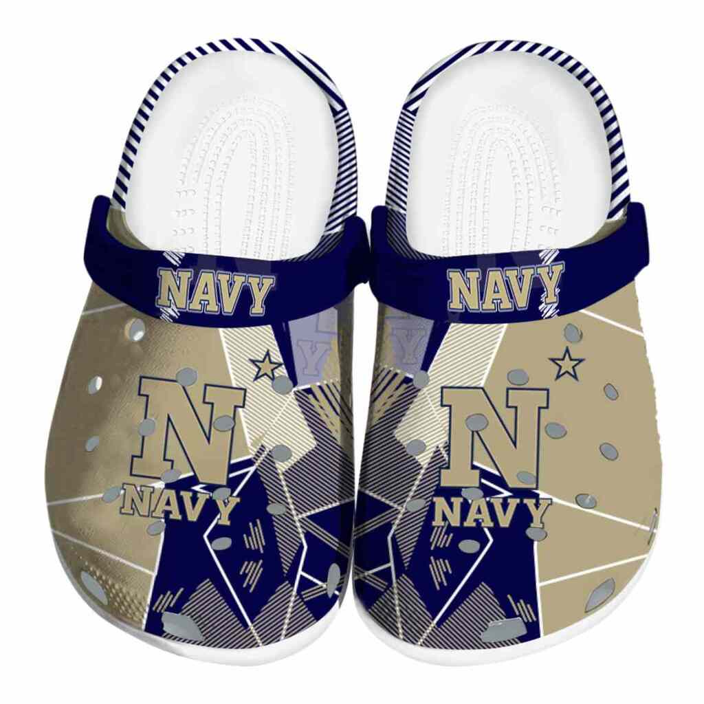 Navy Midshipmen Geometric Background ClogTVC1801817