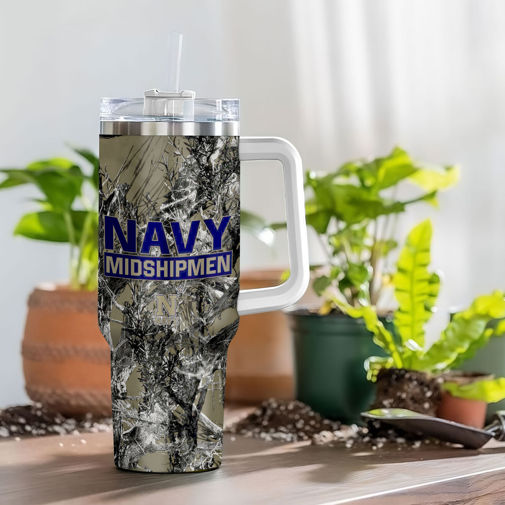 Navy Midshipmen NCAA Hunting Custom Stanley Cup 40 oz 30 oz Tumbler With HandleTVC230115 - Image 4
