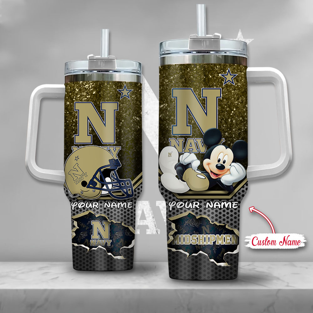 Navy Midshipmen NCAA Mickey Mouse Custom Stanley Cup 40 oz 30 oz Tumbler With HandleTVC230120