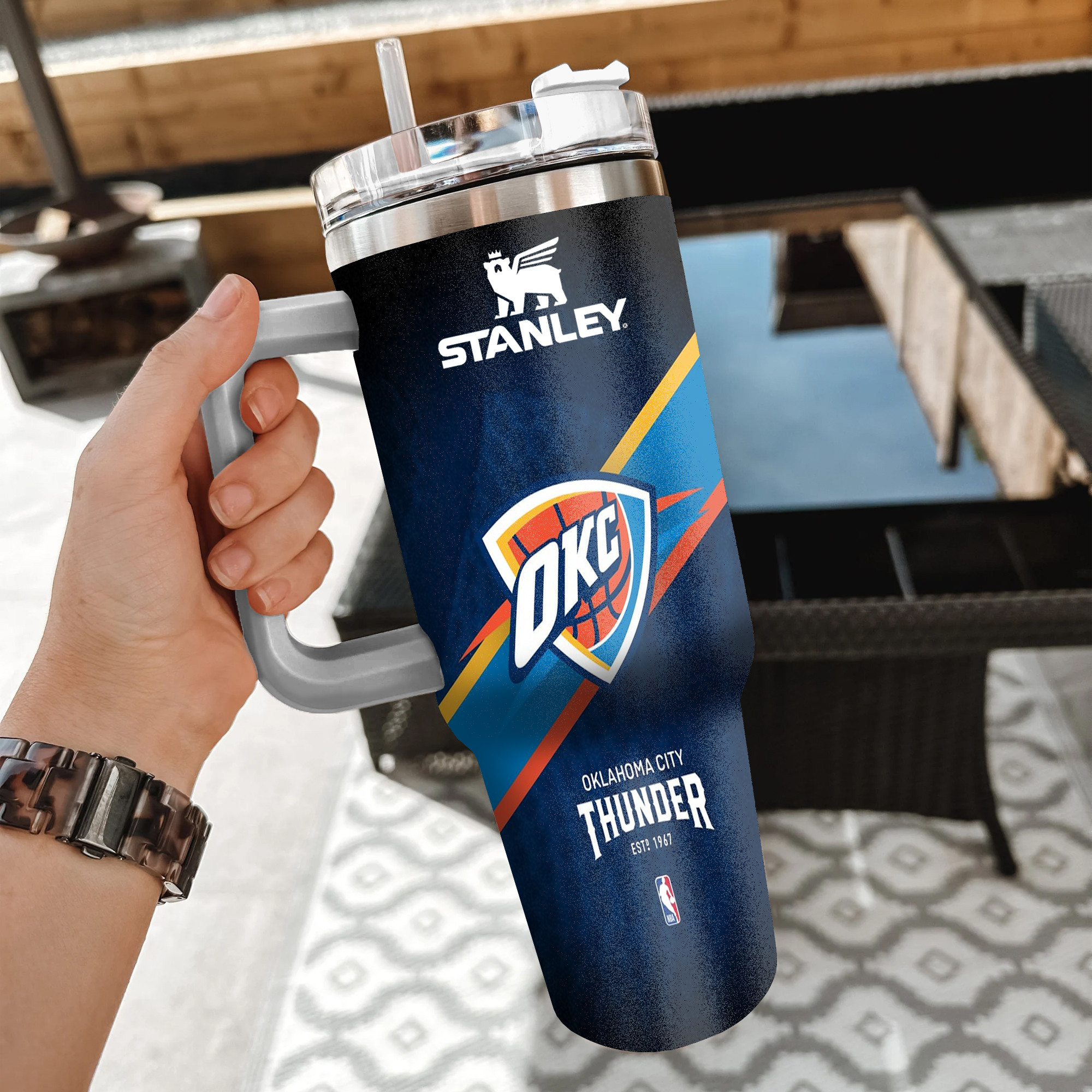 NBA Oklahoma City Thunder Custom Stanley Cup 40 oz 30 oz Tumbler With HandleTVC2301855