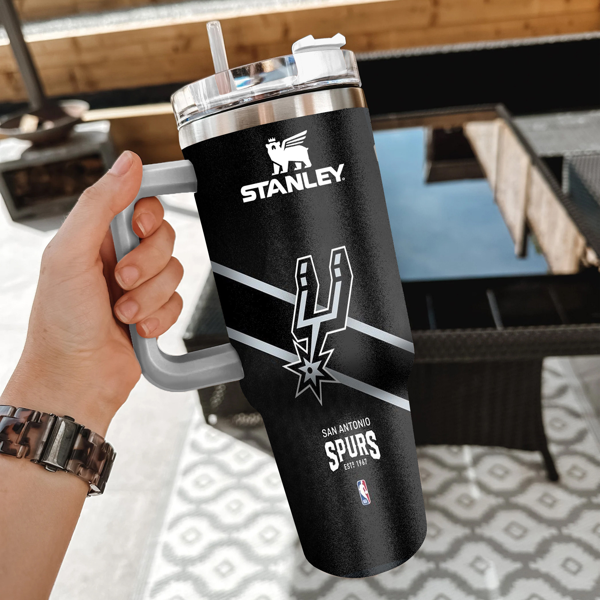 NBA San Antonio Spurs Custom Stanley Cup 40 oz 30 oz Tumbler With HandleTVC2301853