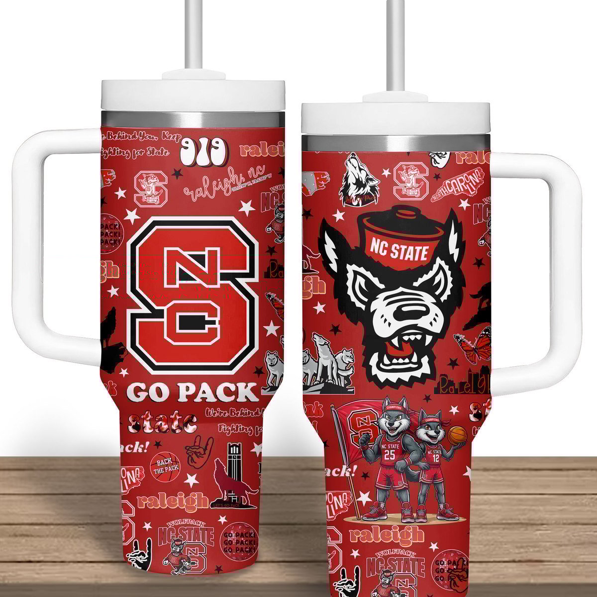 NC State Wolfpack basketball NCAA Custom Stanley Cup 40 oz 30 oz Tumbler With HandleTVC2301323