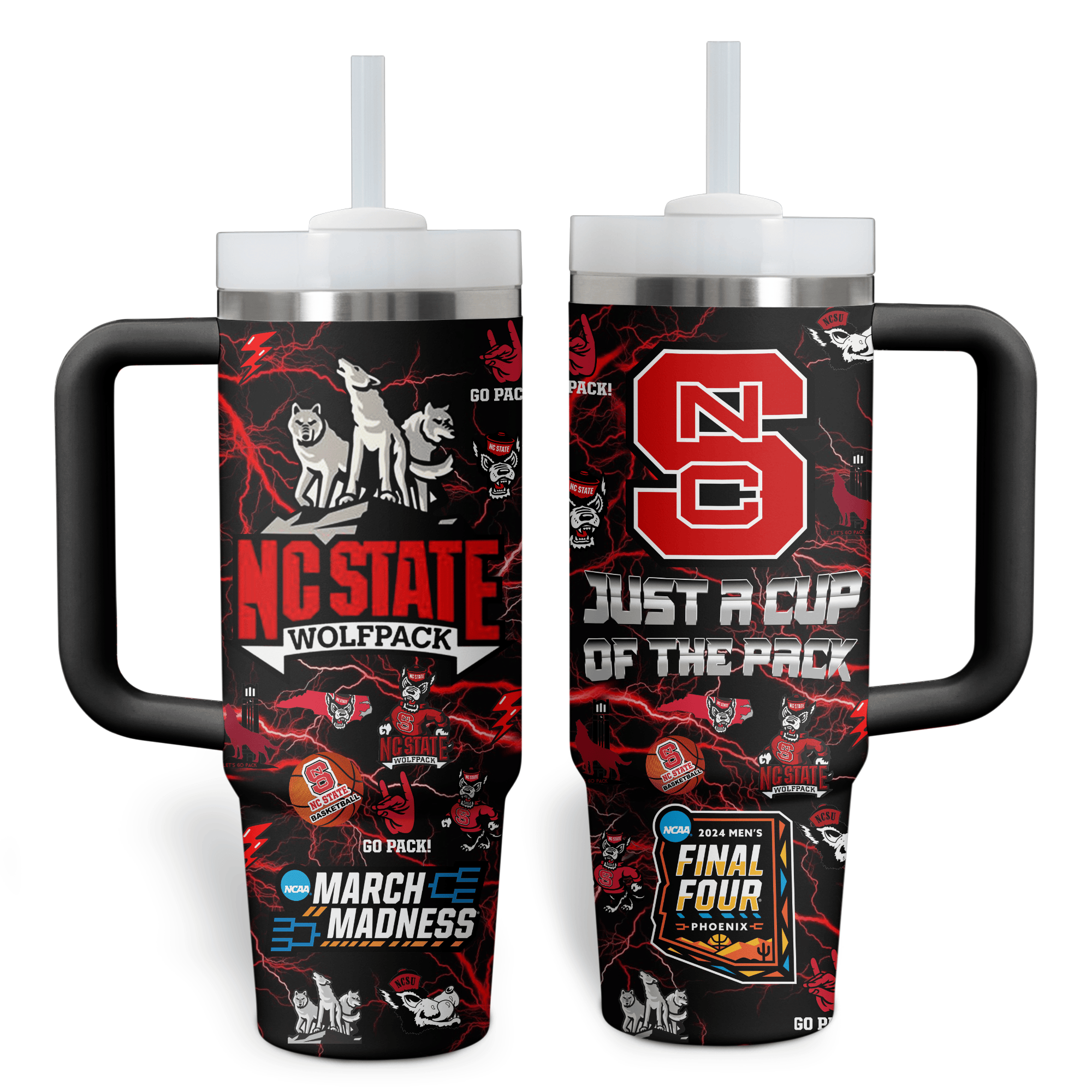 NC State Wolfpack Basketball NCAA Custom Stanley Cup 40 oz 30 oz Tumbler With HandleTVC2301521