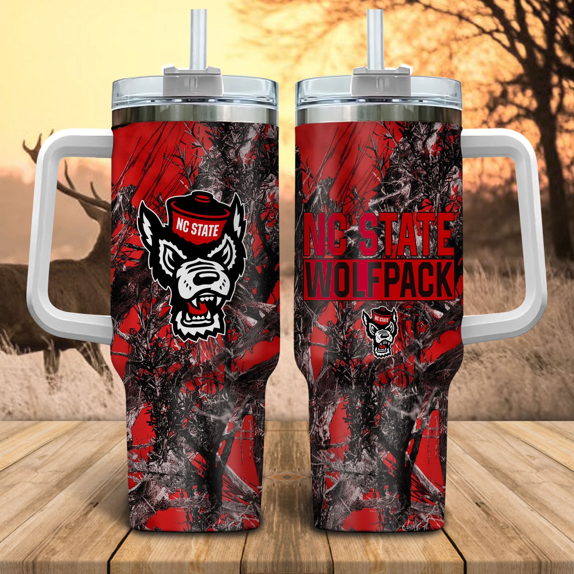 NC State Wolfpack NCAA Hunting Custom Stanley Cup 40 oz 30 oz Tumbler With HandleTVC230116