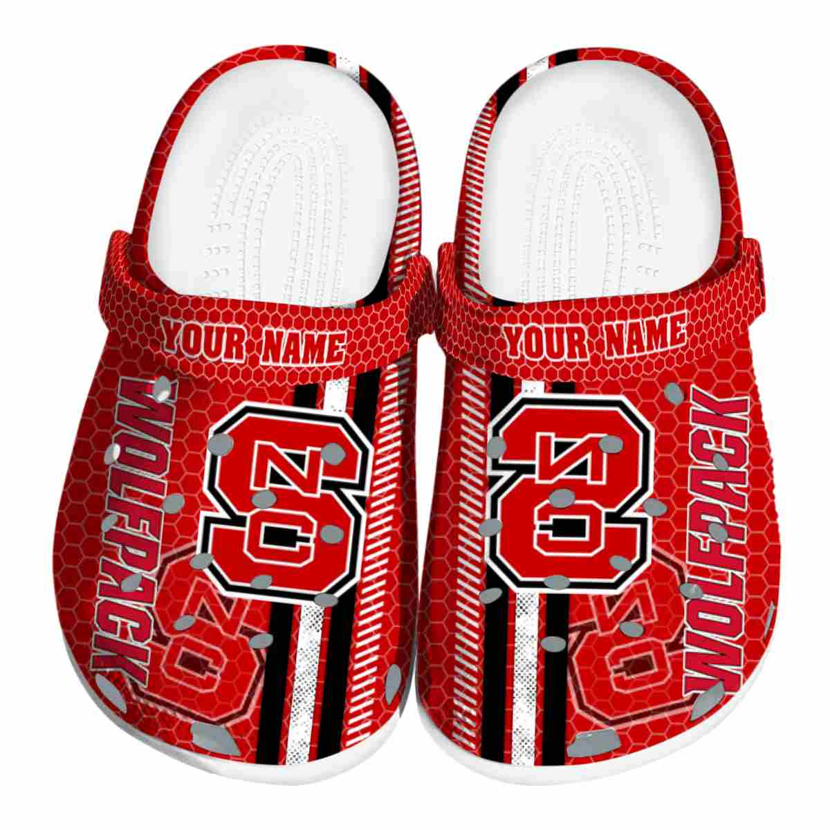 NC State Wolfpack NCAA Sport Crocs Crocband Clogs Shoes Comfortable For Men Women and Kids