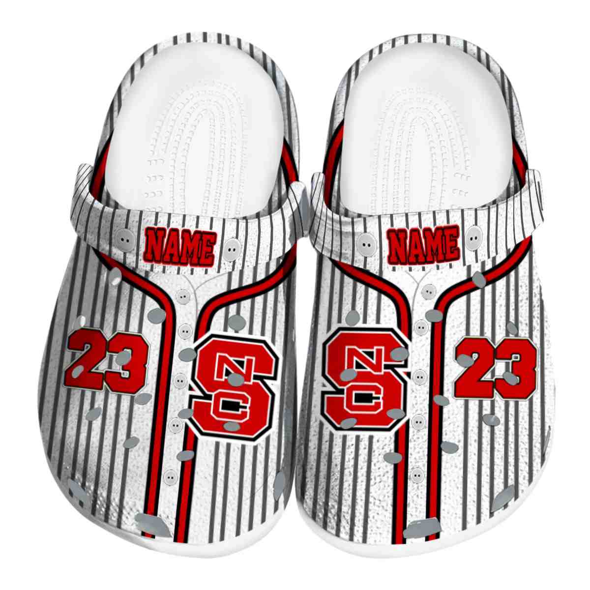 NC State Wolfpack NCAA Sport Crocs Crocband Clogs Shoes Comfortable For Men Women and Kids