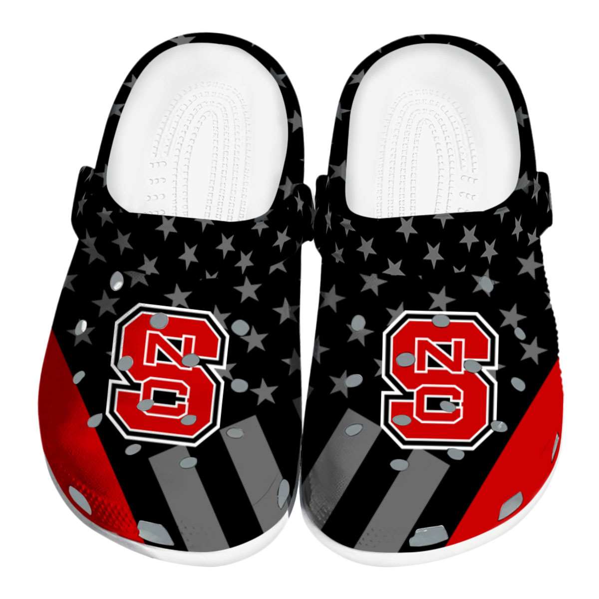 NC State Wolfpack NCAA Sport Crocs Crocband Clogs Shoes Comfortable For Men Women and Kids