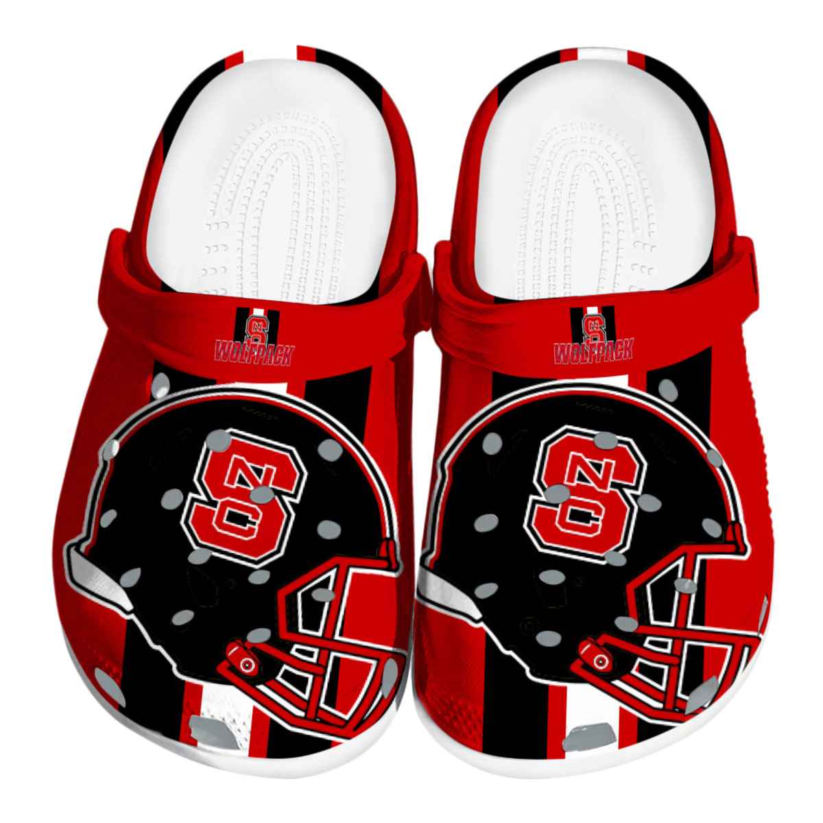 NC State Wolfpack NCAA Sport Crocs Crocband Clogs Shoes Comfortable For Men Women and Kids