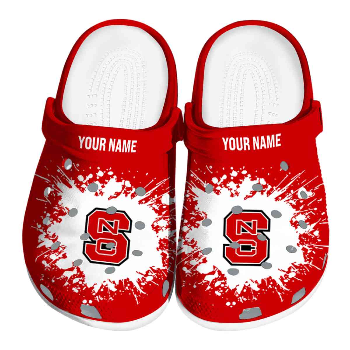 NC State Wolfpack NCAA Sport Crocs Crocband Clogs Shoes Comfortable For Men Women and Kids