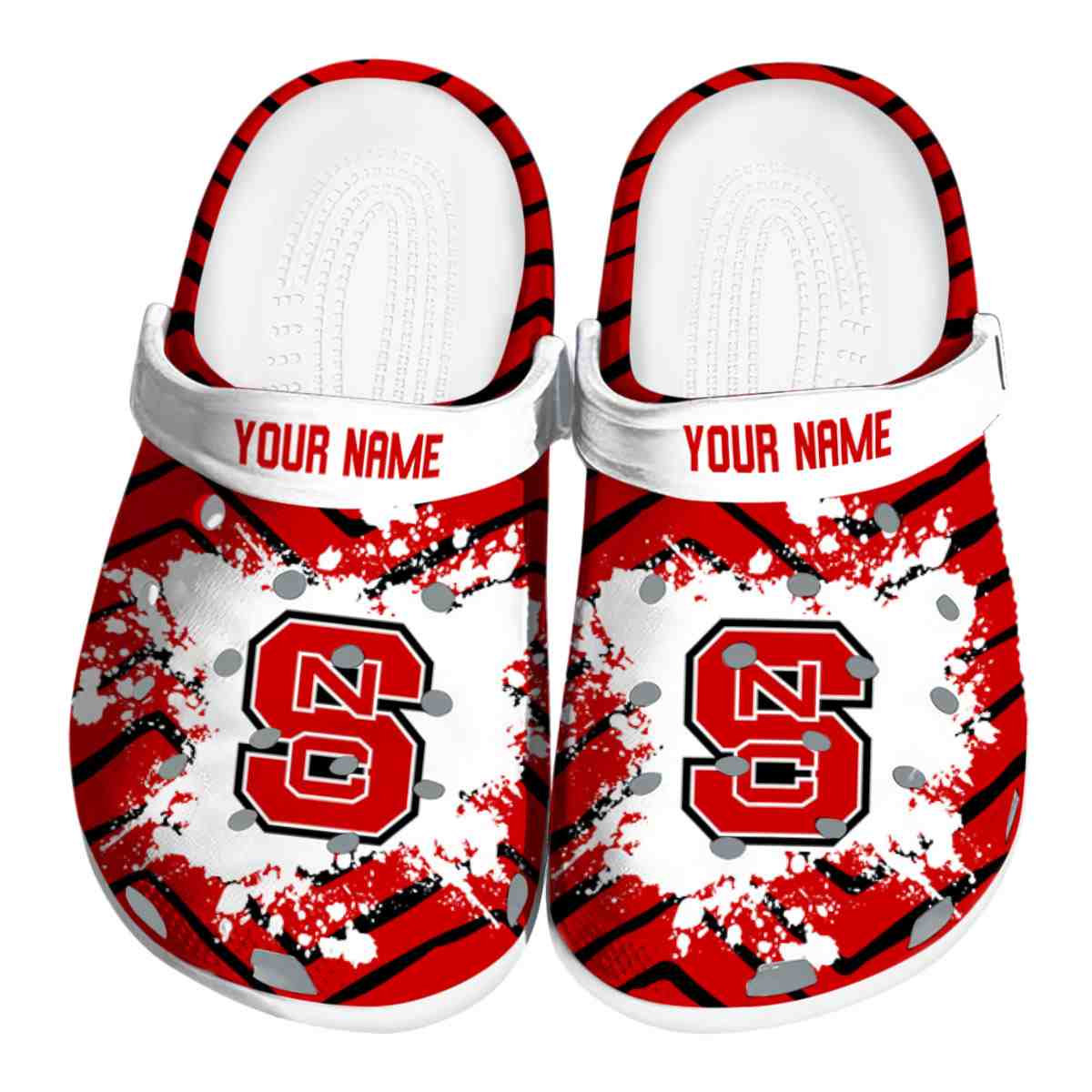 NC State Wolfpack NCAA Sport Crocs Crocband Clogs Shoes Comfortable For Men Women and Kids