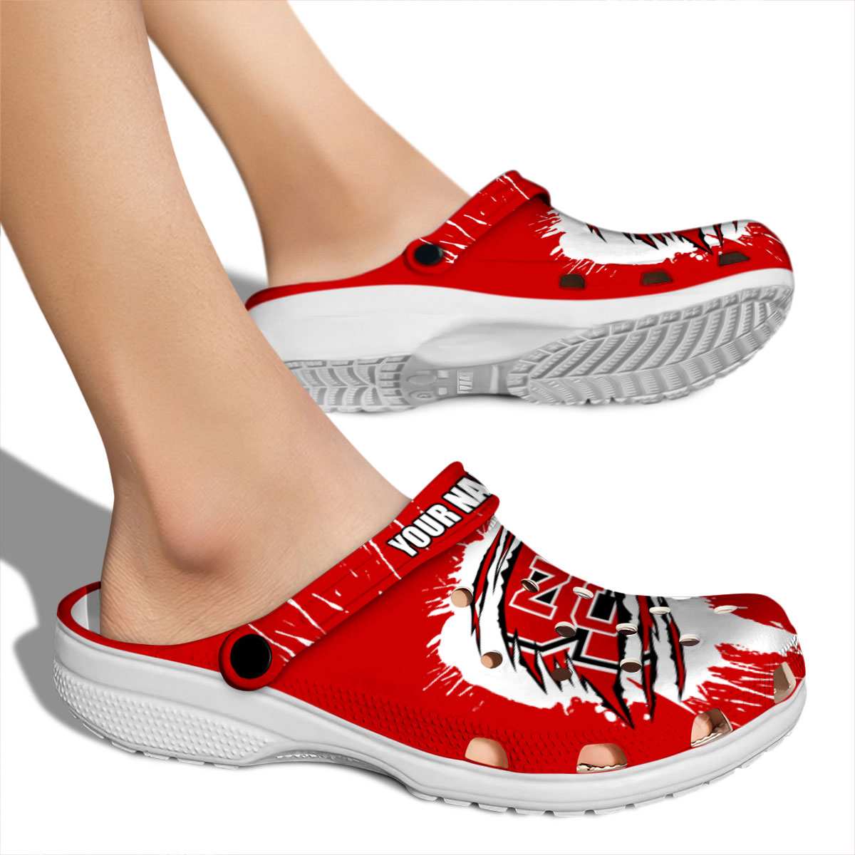 NC State Wolfpack NCAA Sport Crocs Crocband Clogs Shoes Comfortable For Men Women and Kids - Image 2