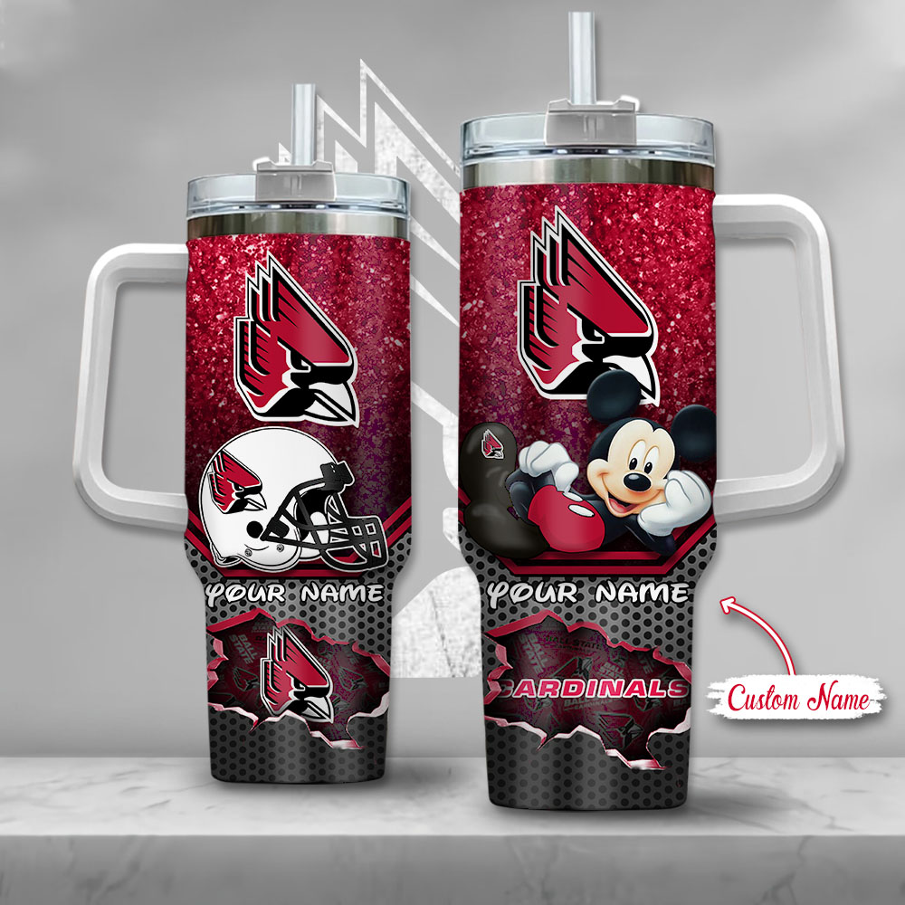 NCAA Ball State Cardinals Mickey Mouse Custom Stanley Cup 40 oz 30 oz Tumbler With HandleTVC2301128