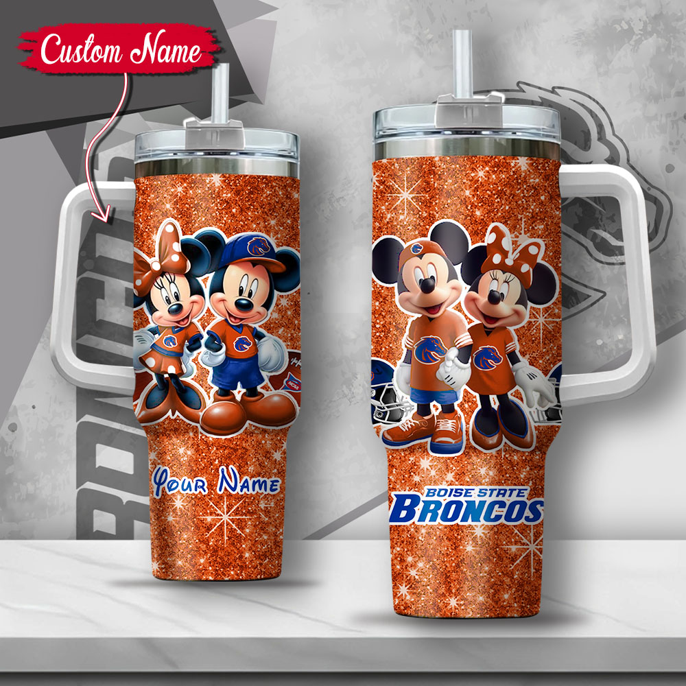 NCAA Boise State Broncos Mickey And Minnie Couple Custom Stanley Cup 40 oz 30 oz Tumbler With HandleTVC2301132