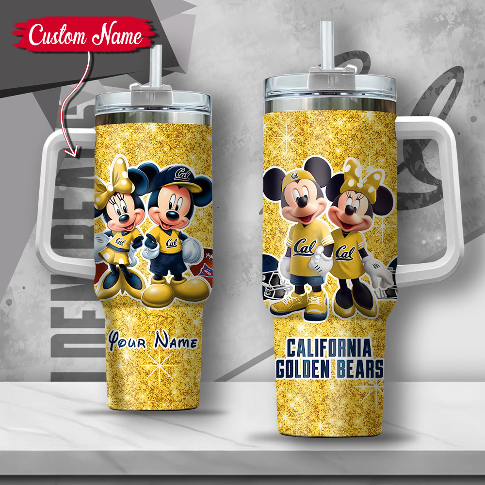 NCAA California Golden Bears Mickey And Minnie Couple Custom Stanley Cup 40 oz 30 oz Tumbler With HandleTVC2301133