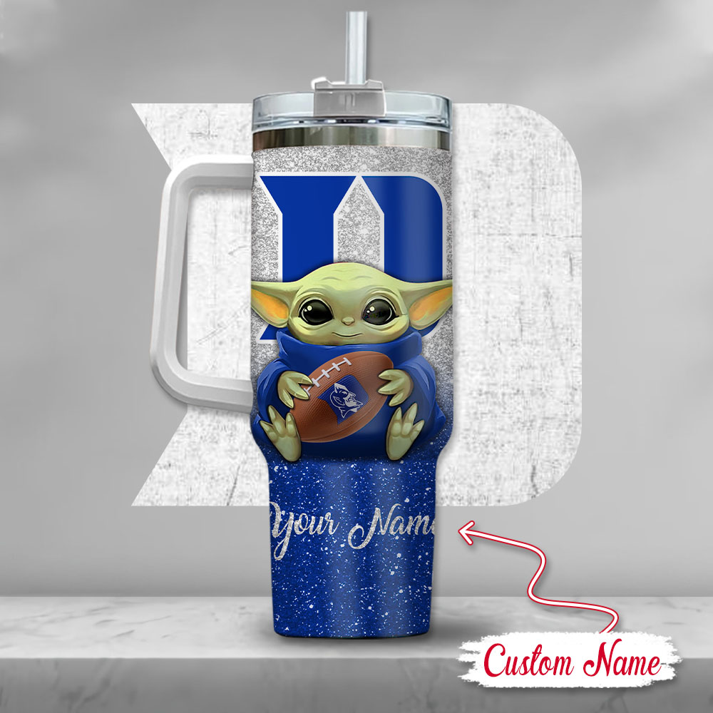 NCAA Duke Blue Devils Baby Yoda Custom Stanley Cup 40 oz 30 oz Tumbler With HandleTVC2301137 - Image 3