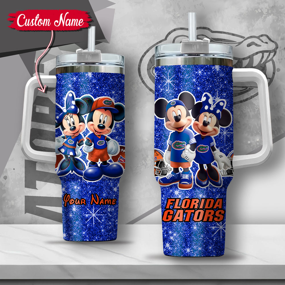 NCAA Florida Gators Mickey And Minnie Couple Custom Stanley Cup 40 oz 30 oz Tumbler With HandleTVC2301134