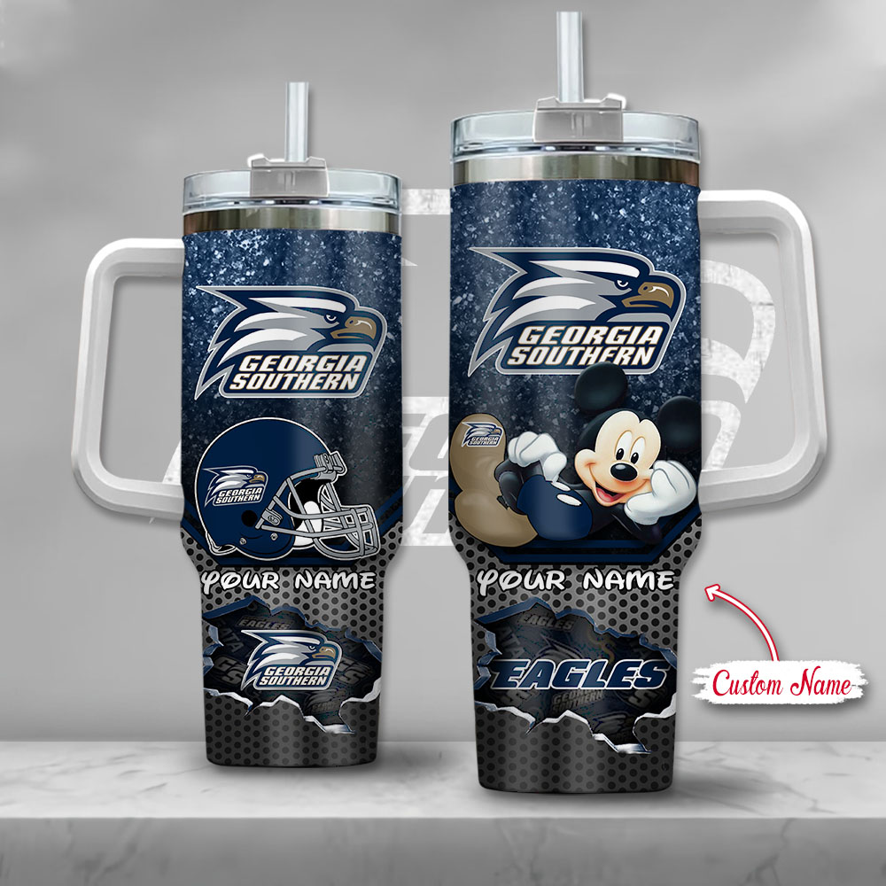 NCAA Georgia Southern Eagles Mickey Mouse Custom Stanley Cup 40 oz 30 oz Tumbler With HandleTVC2301129