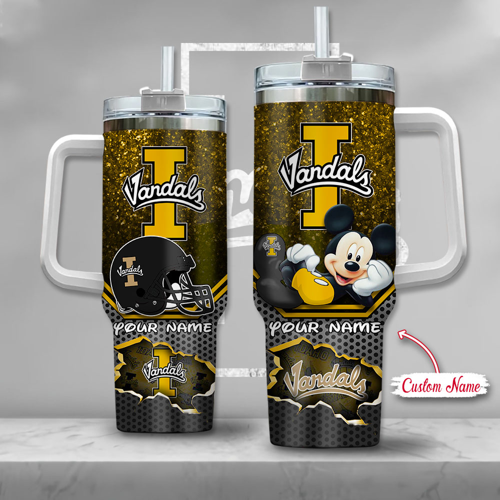 NCAA Idaho Vandals Mickey Mouse Custom Stanley Cup 40 oz 30 oz Tumbler With HandleTVC2301129