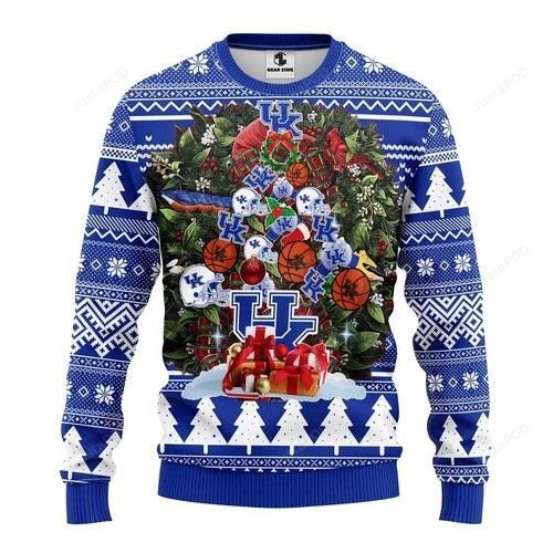 Ncaa Kentucky Wildcats Ugly Christmas Sweater Adult 3D Funny Matching for family