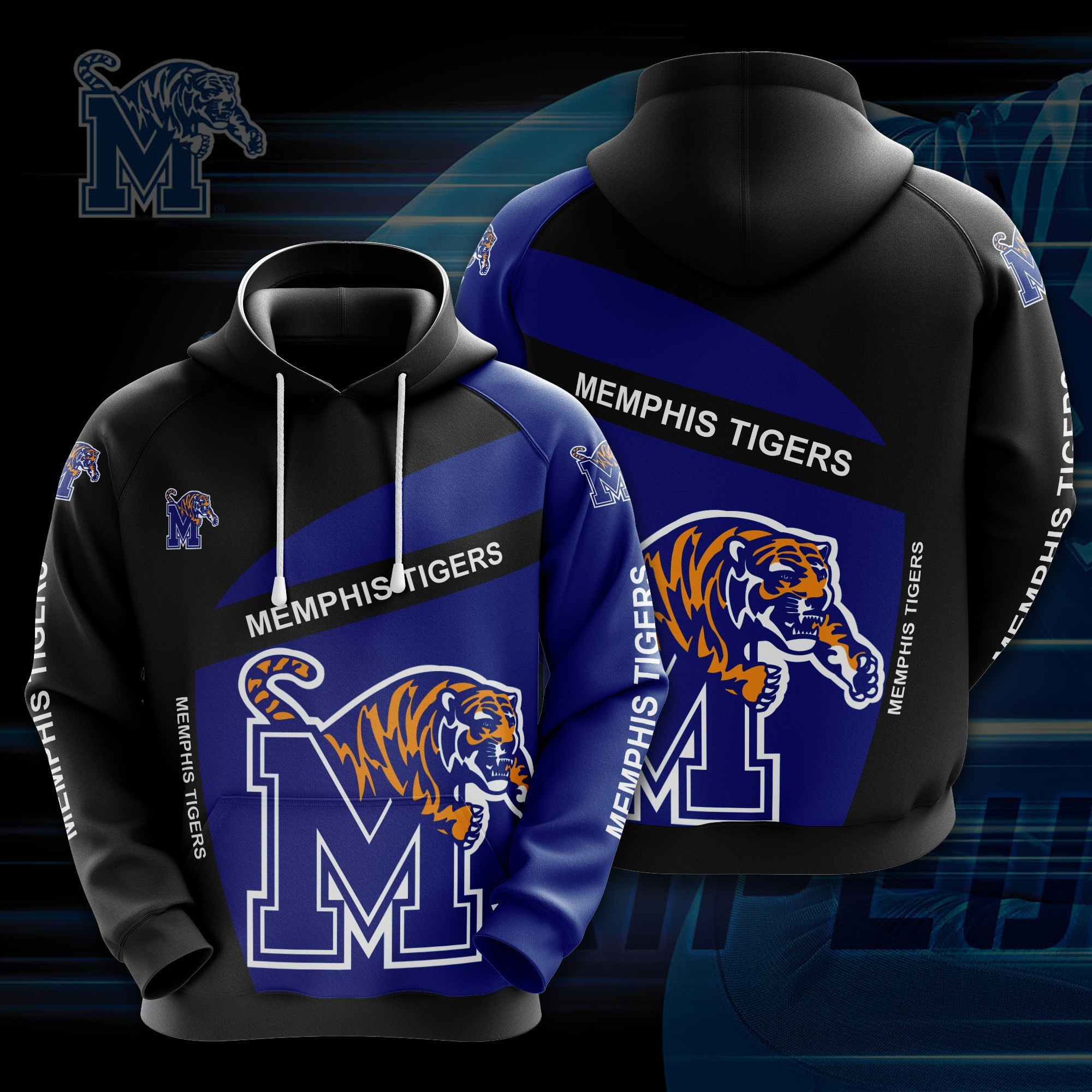 Ncaa Memphis Tigers 3D All Over Print Hoodie, Zip Hoodie
