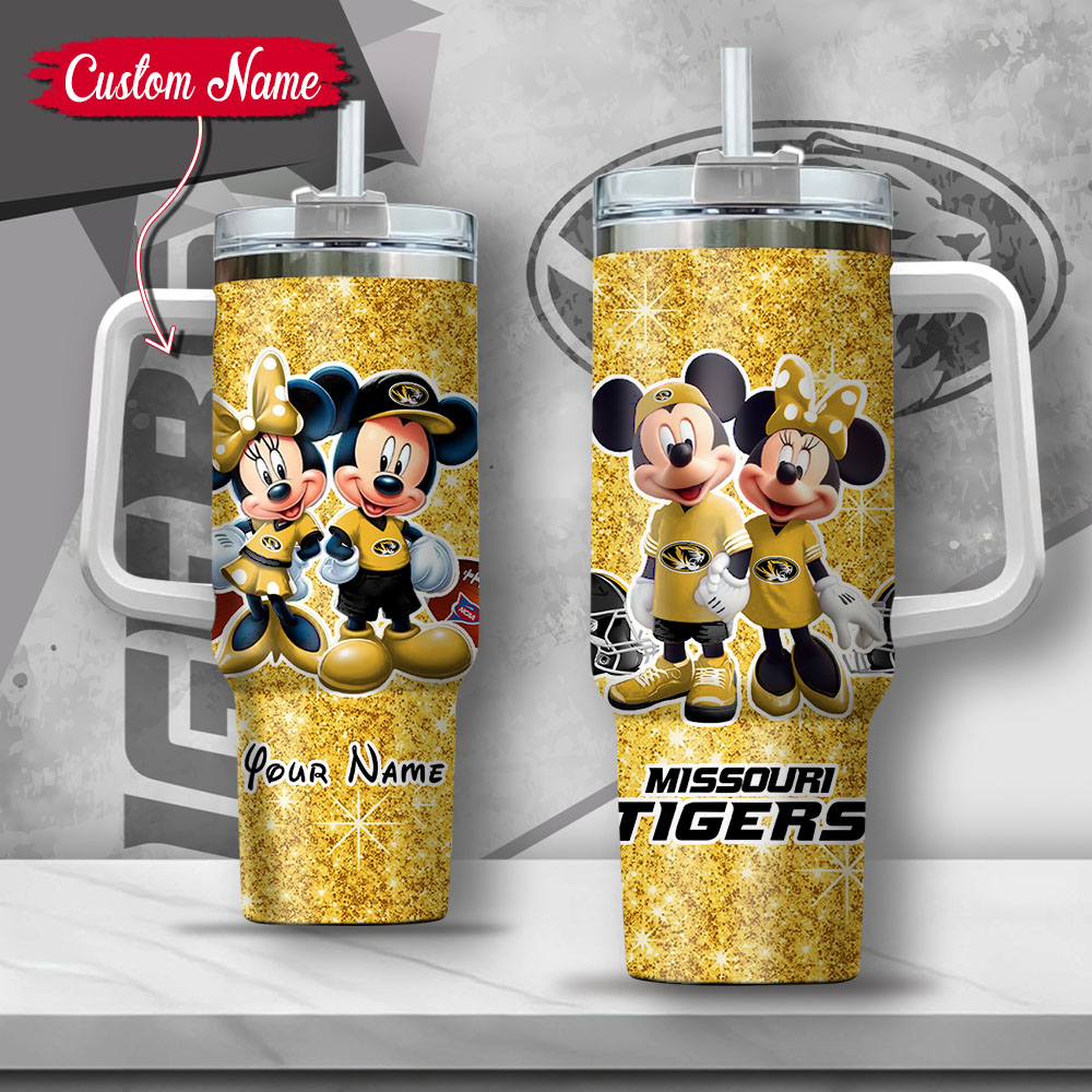 NCAA Missouri Tigers Mickey And Minnie Couple Custom Stanley Cup 40 oz 30 oz Tumbler With HandleTVC2301135