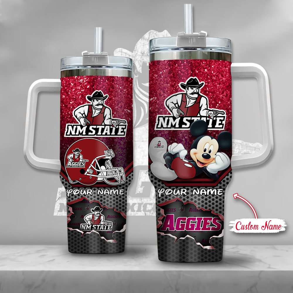 NCAA New Mexico State Aggies Mickey Mouse Custom Stanley Cup 40 oz 30 oz Tumbler With HandleTVC2301129