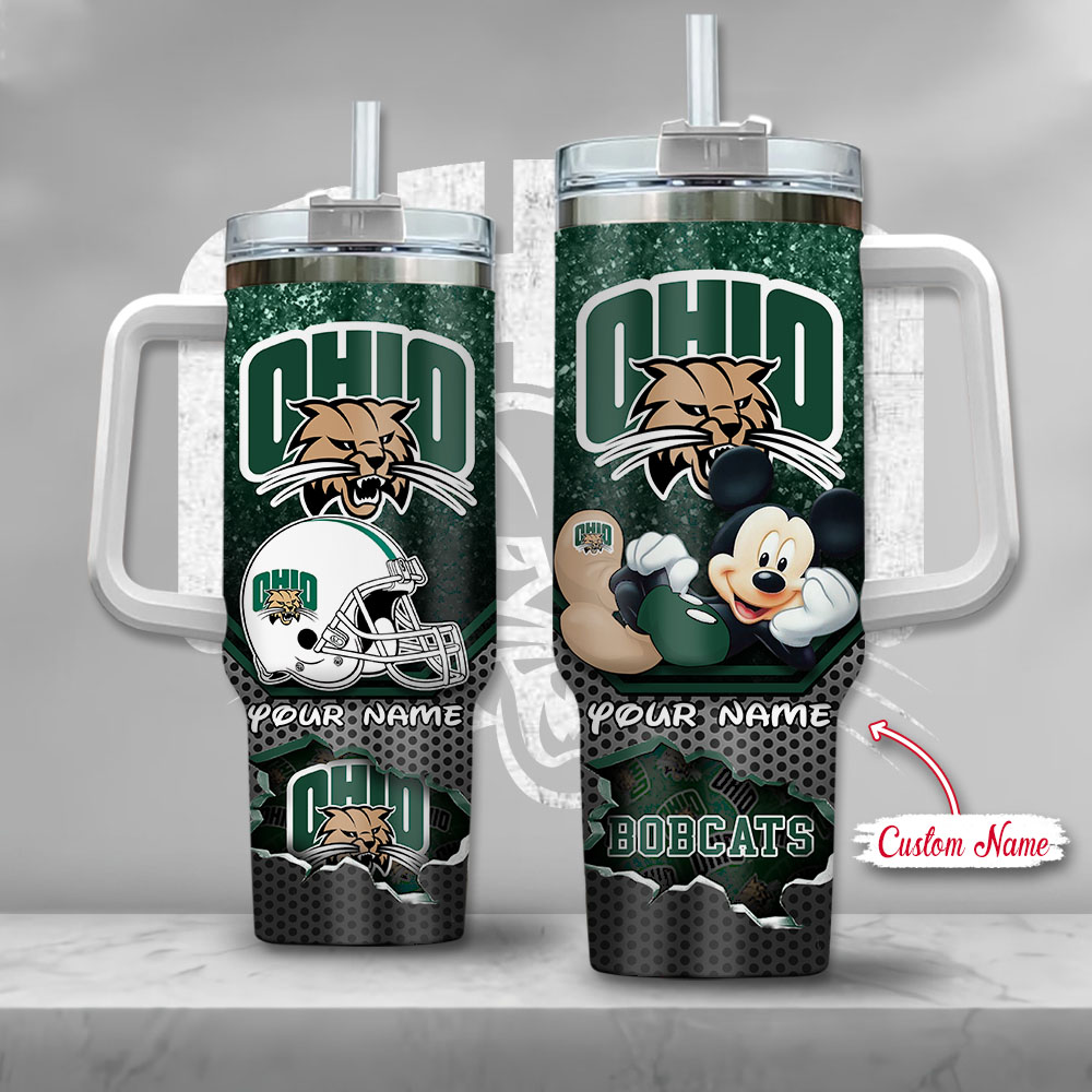 NCAA Ohio Bobcats Mickey Mouse Custom Stanley Cup 40 oz 30 oz Tumbler With HandleTVC2301130