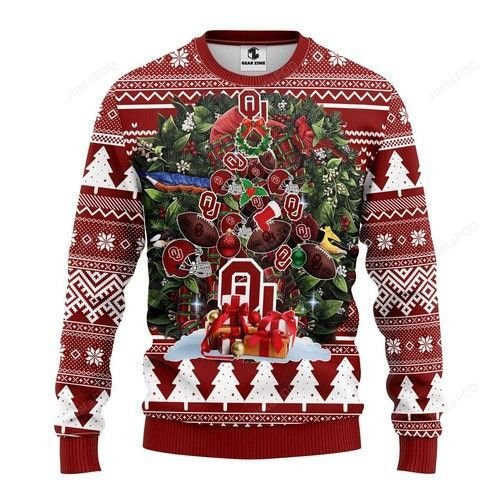 Ncaa Oklahoma Sooners Ugly Christmas Sweater Adult 3D Funny Matching for family