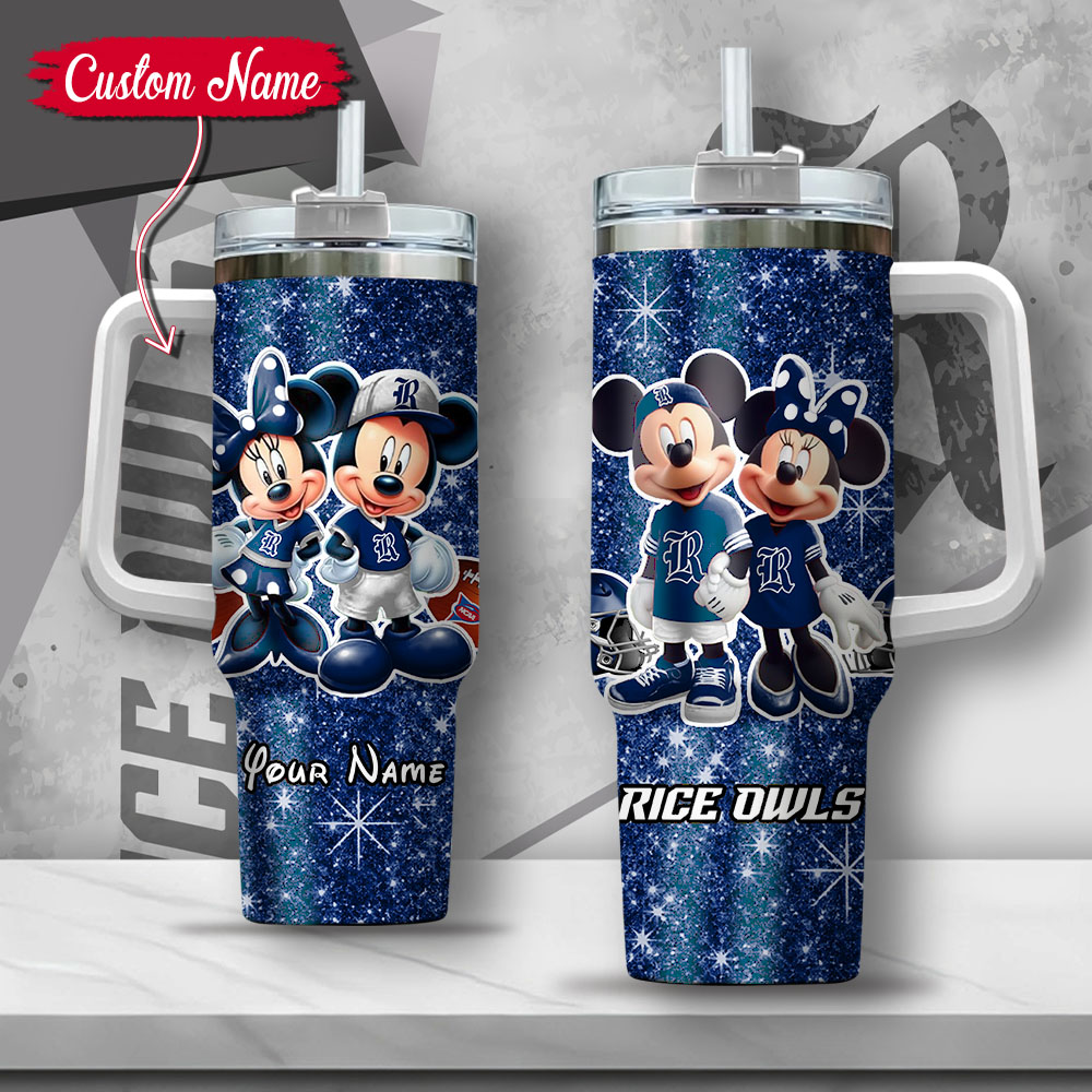 NCAA Rice Owls Mickey And Minnie Couple Custom Stanley Cup 40 oz 30 oz Tumbler With HandleTVC2301135