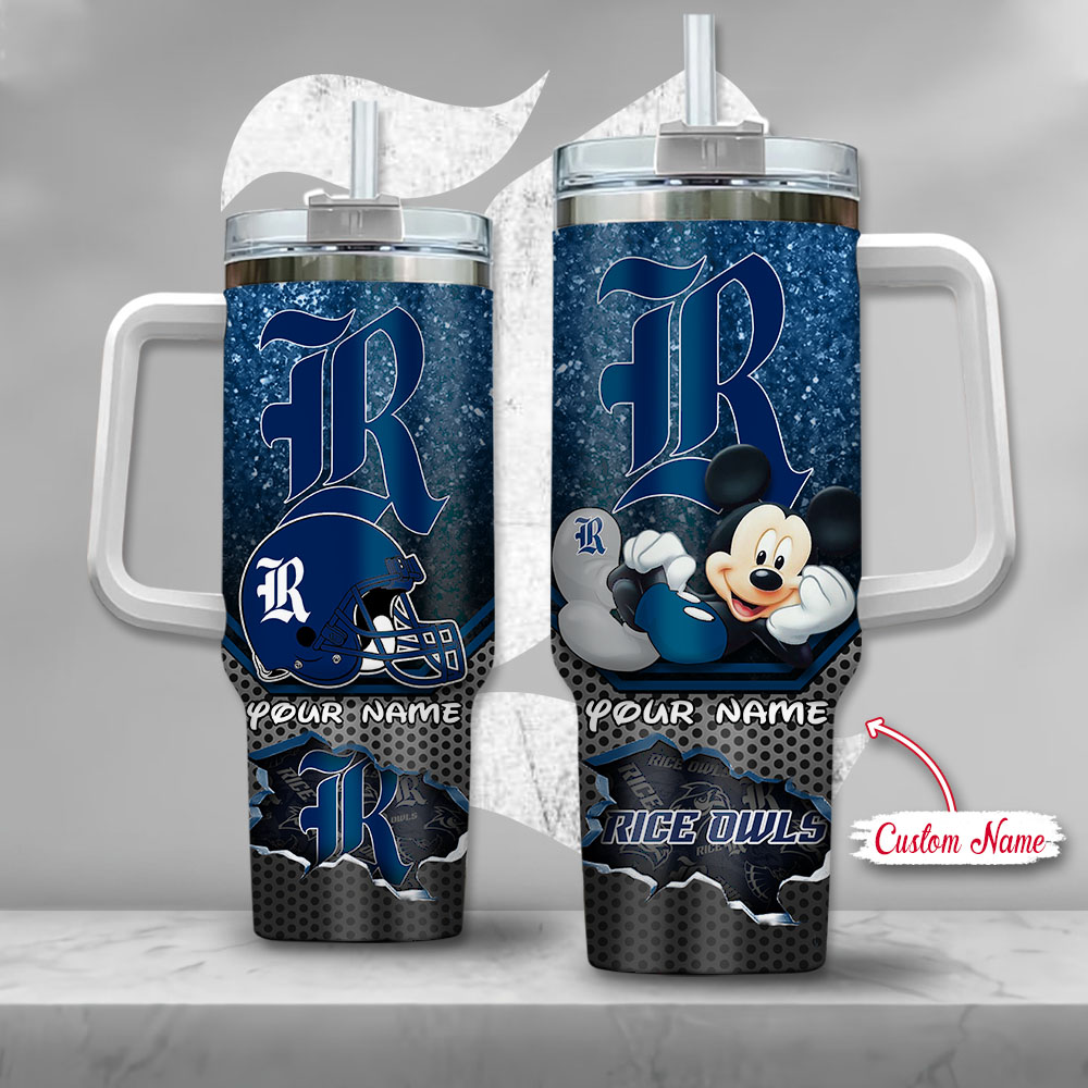 NCAA Rice Owls Mickey Mouse Custom Stanley Cup 40 oz 30 oz Tumbler With HandleTVC2301130