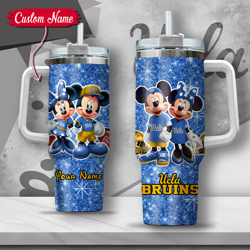 NCAA UCLA Bruins Mickey And Minnie Couple Custom Stanley Cup 40 oz 30 oz Tumbler With HandleTVC2301136