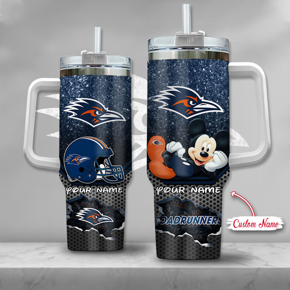 NCAA UTSA Roadrunners Mickey Mouse Custom Stanley Cup 40 oz 30 oz Tumbler With HandleTVC2301131