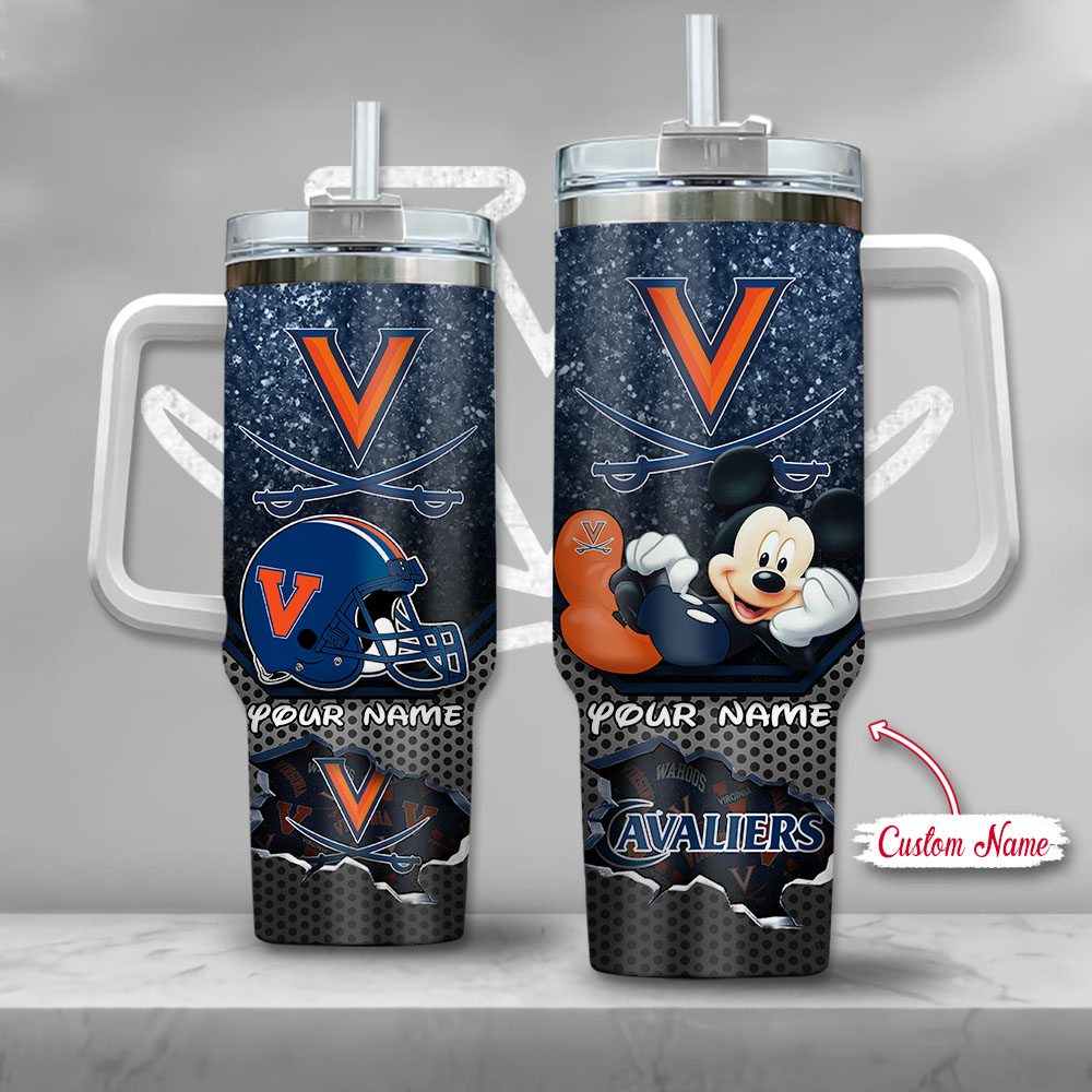NCAA Virginia Cavaliers Mickey Mouse Custom Stanley Cup 40 oz 30 oz Tumbler With HandleTVC2301131