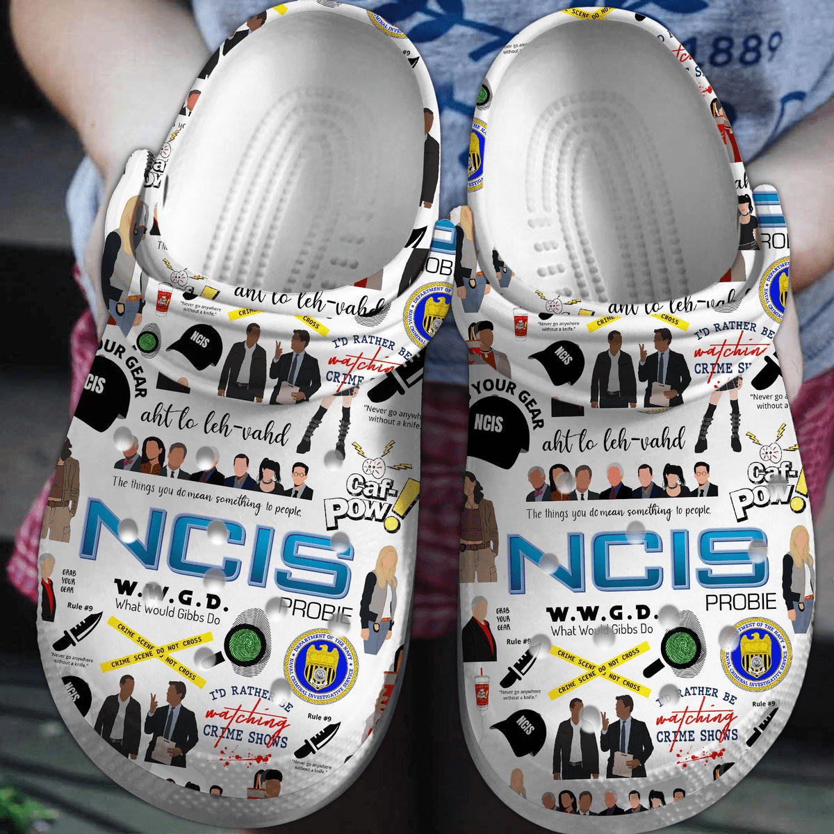 NCIS TV Series Crocs Crocband Clogs Shoes Comfortable For Men Women and Kids