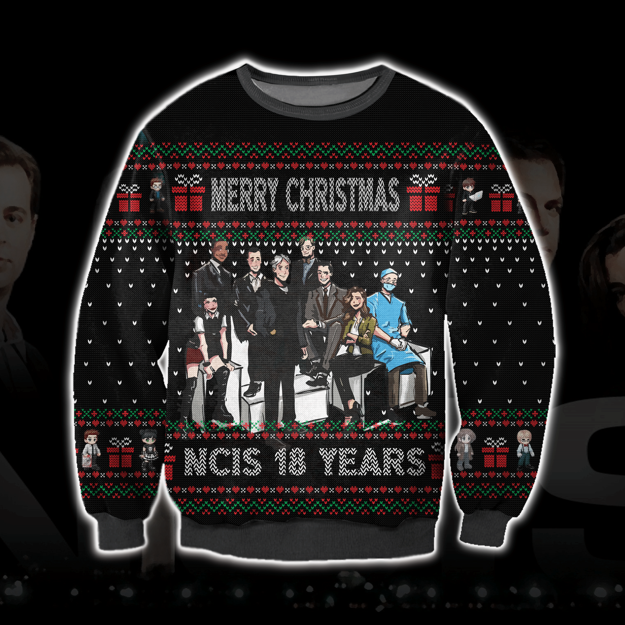 Ncis Ugly Christmas Sweater Adult 3D Funny Matching for family