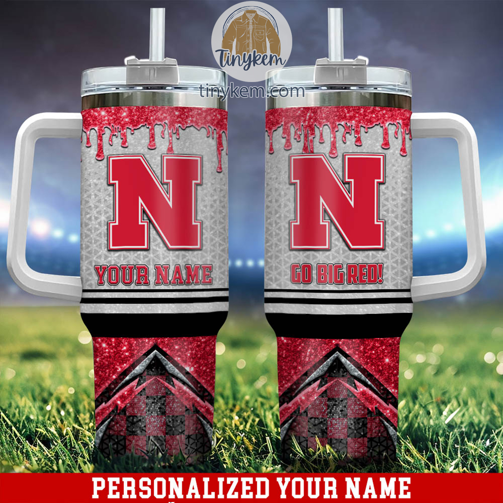 Nebraska Cornhuskers Glitter NCAA Custom Stanley Cup 40 oz 30 oz Tumbler With HandleTVC2301220