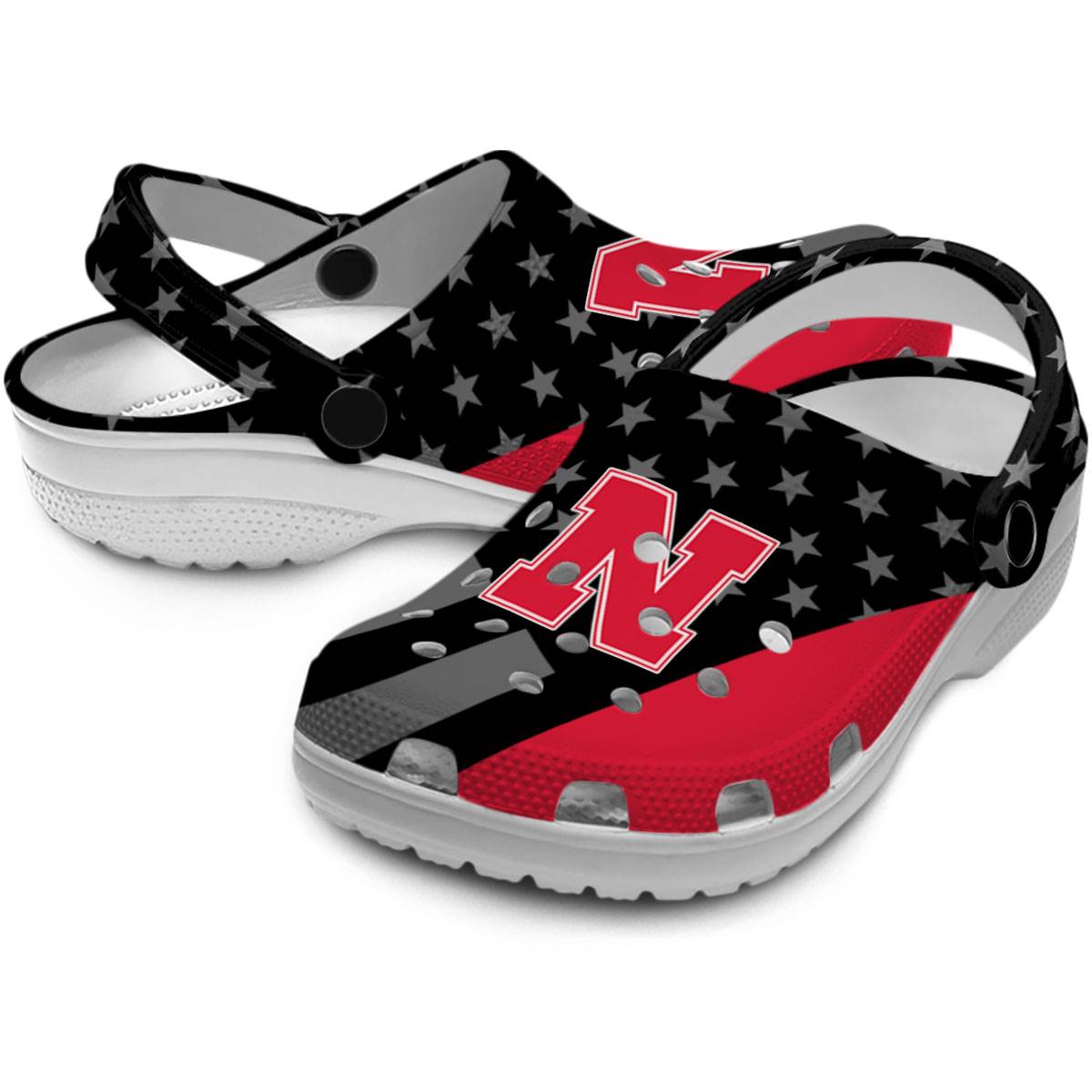 Nebraska Cornhuskers NCAA Sport Crocs Crocband Clogs Shoes Comfortable For Men Women and Kids - Image 3