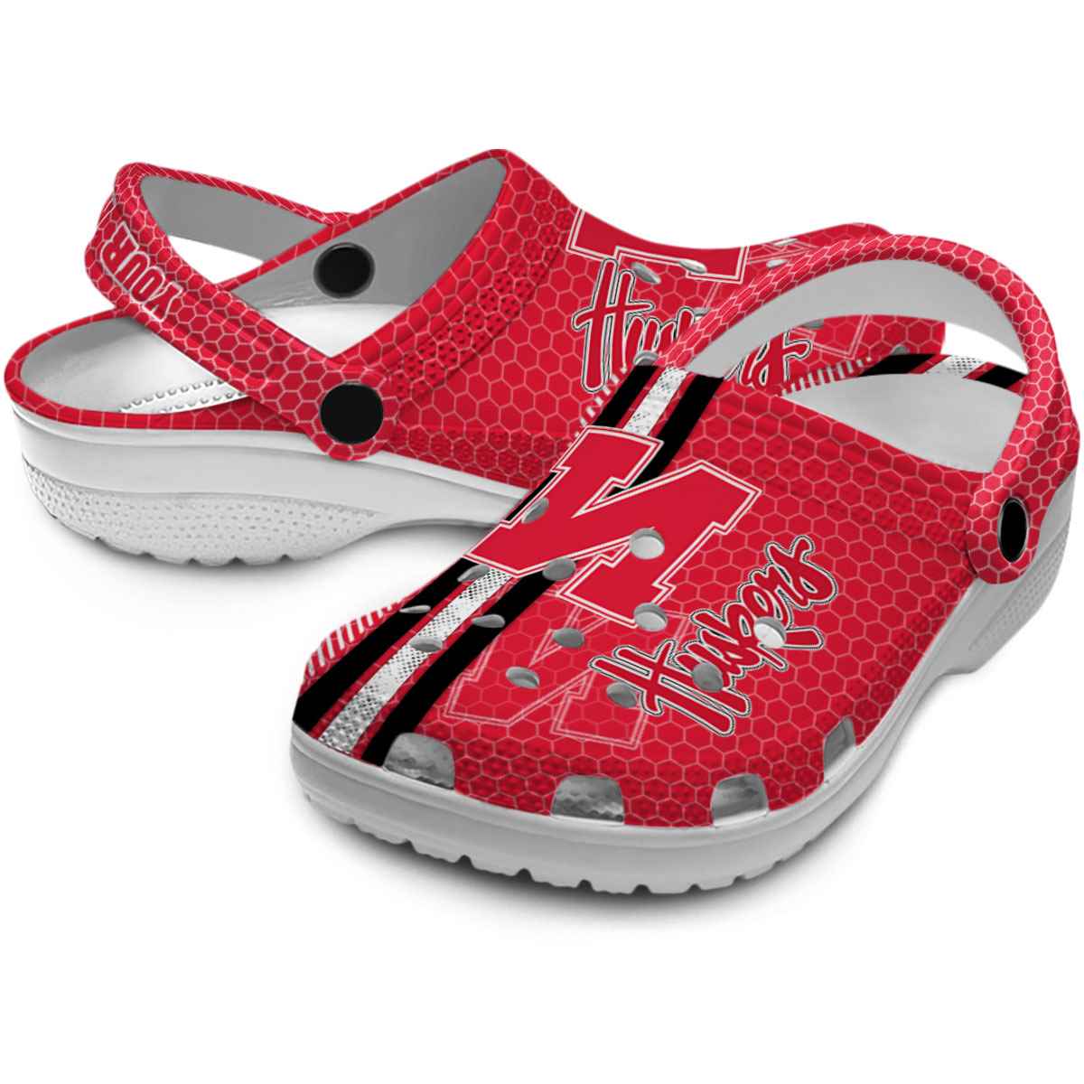Nebraska Cornhuskers NCAA Sport Crocs Crocband Clogs Shoes Comfortable For Men Women and Kids - Image 3