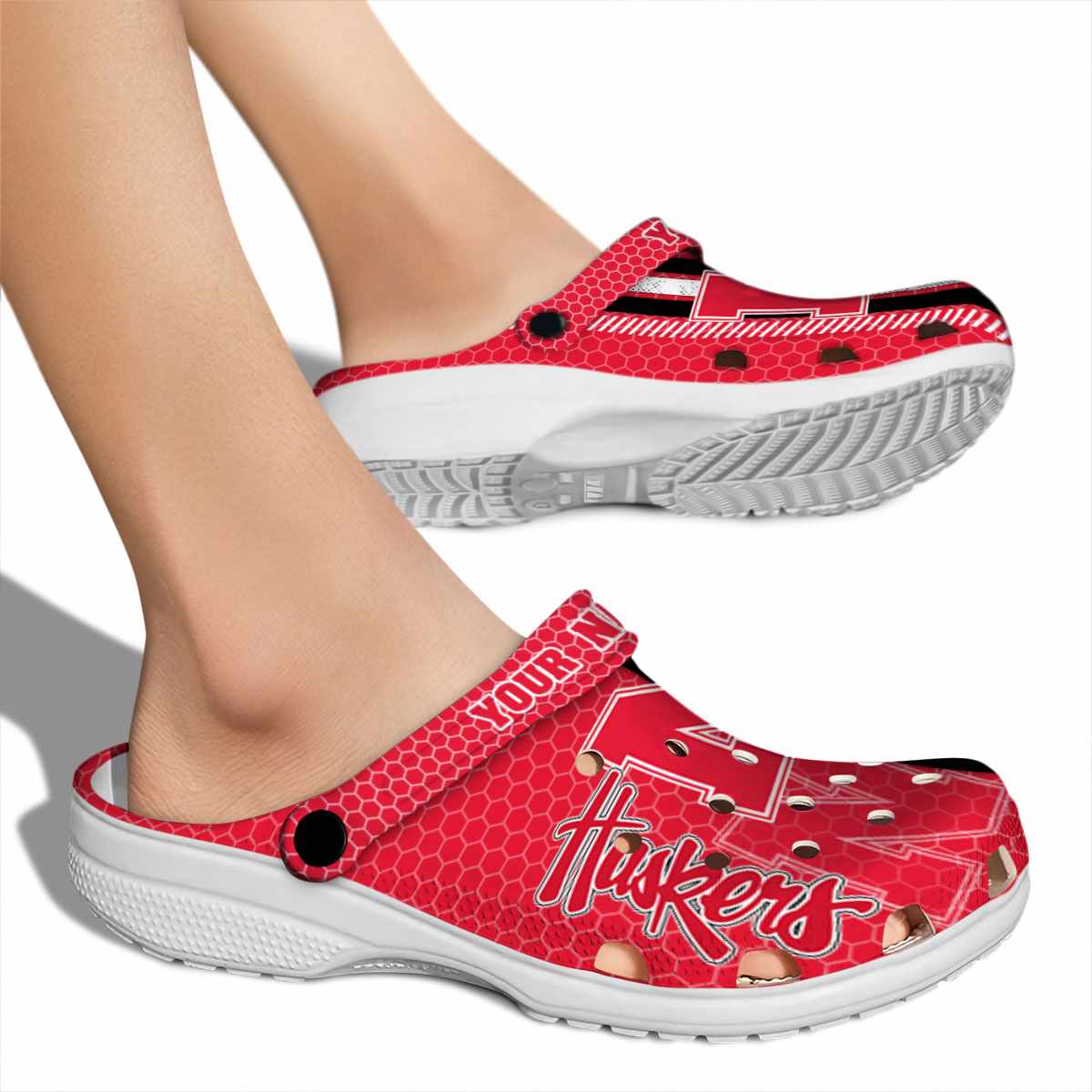 Nebraska Cornhuskers NCAA Sport Crocs Crocband Clogs Shoes Comfortable For Men Women and Kids - Image 2
