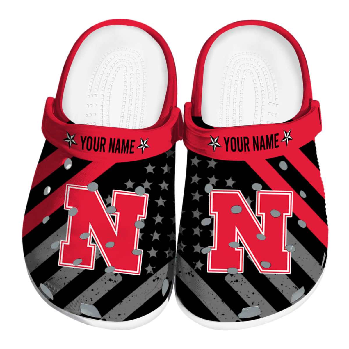 Nebraska Cornhuskers NCAA Sport Crocs Crocband Clogs Shoes Comfortable For Men Women and Kids