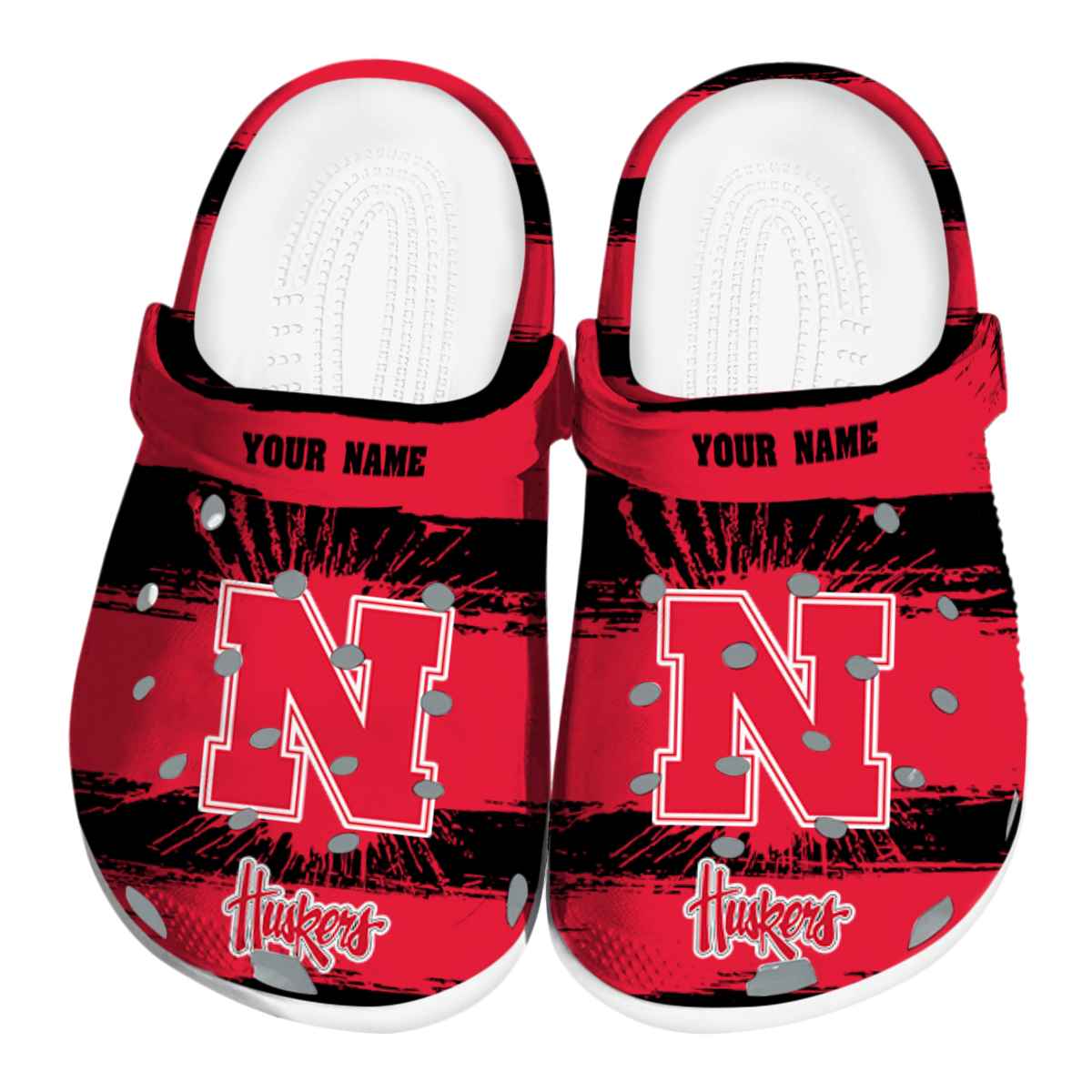 Nebraska Cornhuskers NCAA Sport Crocs Crocband Clogs Shoes Comfortable For Men Women and Kids