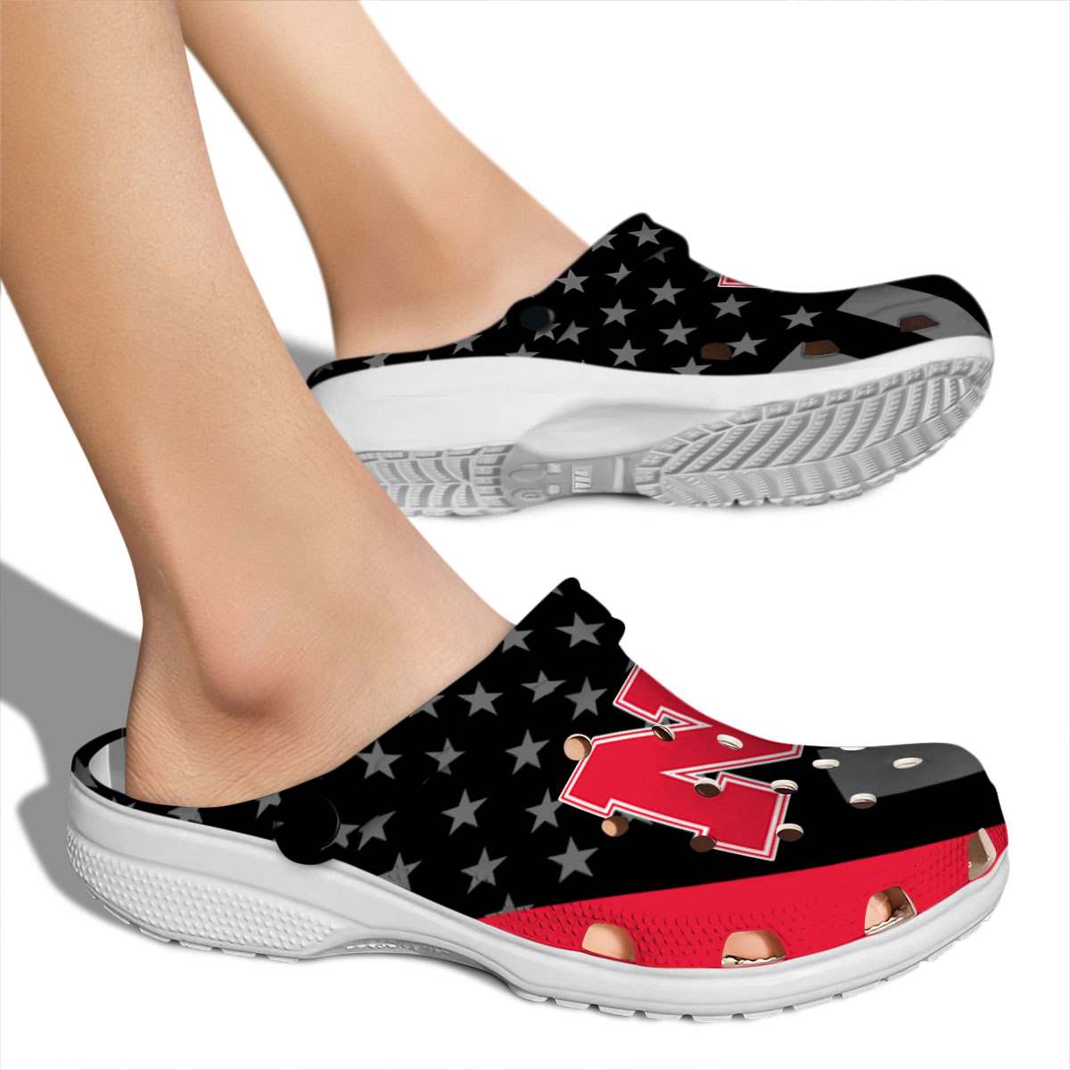 Nebraska Cornhuskers NCAA Sport Crocs Crocband Clogs Shoes Comfortable For Men Women and Kids - Image 2