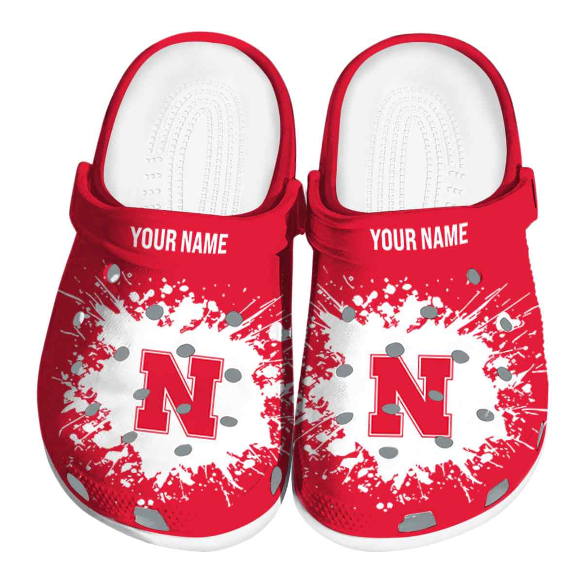 Nebraska Cornhuskers NCAA Sport Crocs Crocband Clogs Shoes Comfortable For Men Women and Kids