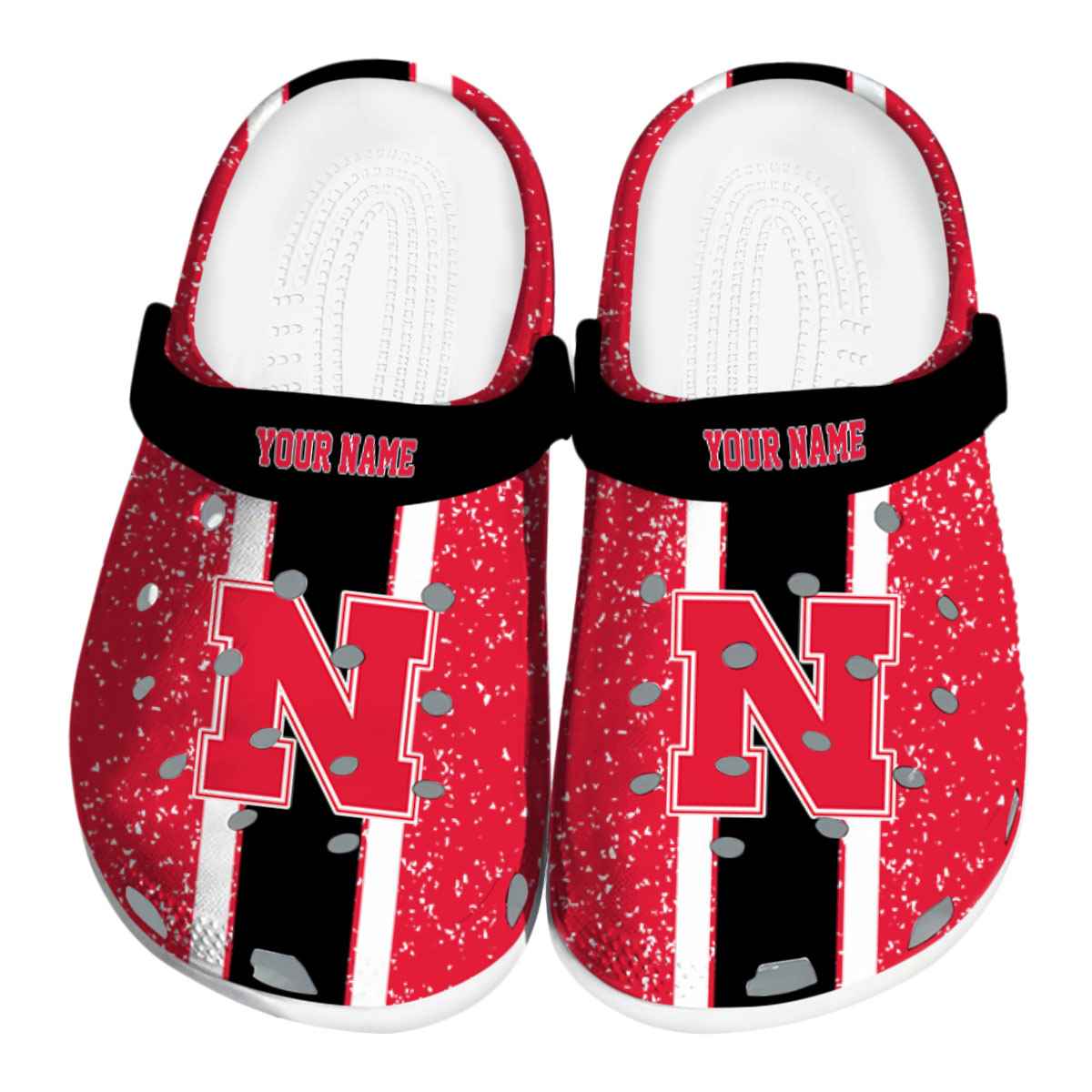 Nebraska Cornhuskers NCAA Sport Crocs Crocband Clogs Shoes Comfortable For Men Women and Kids