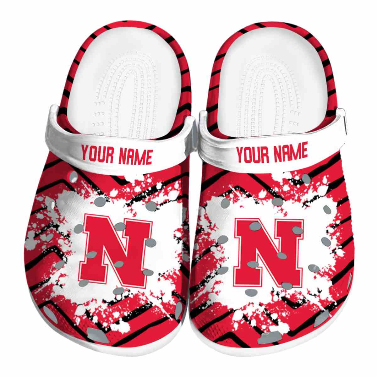 Nebraska Cornhuskers NCAA Sport Crocs Crocband Clogs Shoes Comfortable For Men Women and Kids