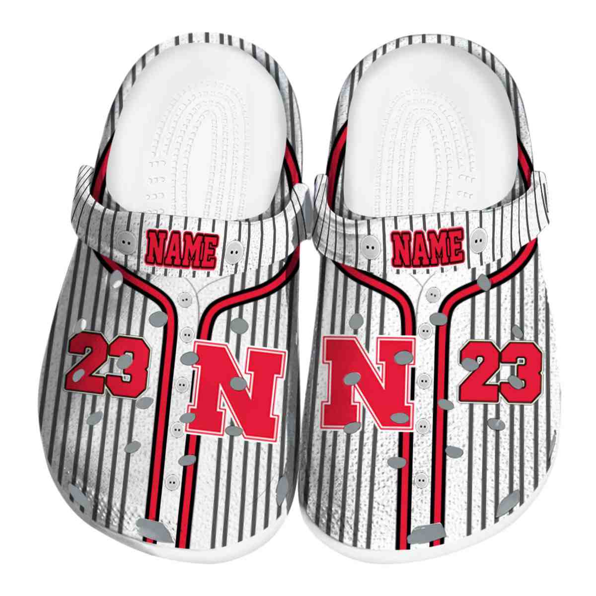 Nebraska Cornhuskers NCAA Sport Crocs Crocband Clogs Shoes Comfortable For Men Women and Kids